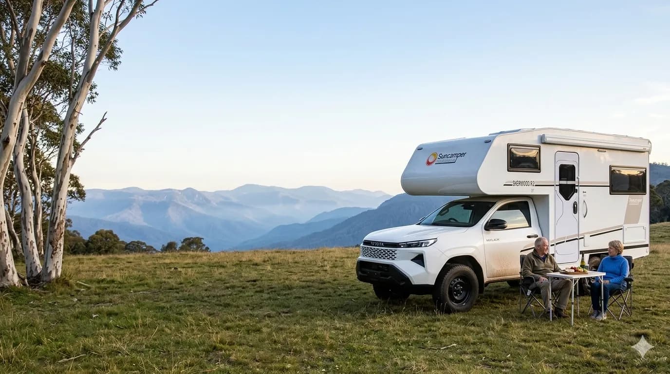 Suncamper motorhome being serviced at the Thornleigh NSW workshop