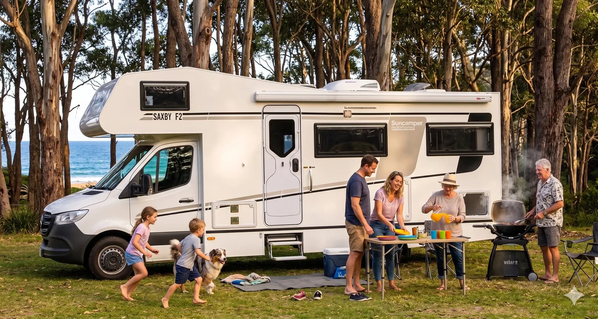 Suncamper Saxby F-2 six-berth family motorhome