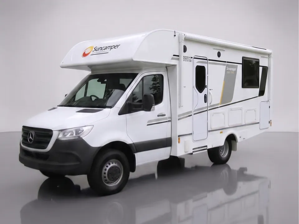 Suncamper Sovereign Q-2 motorhome — studio product shot