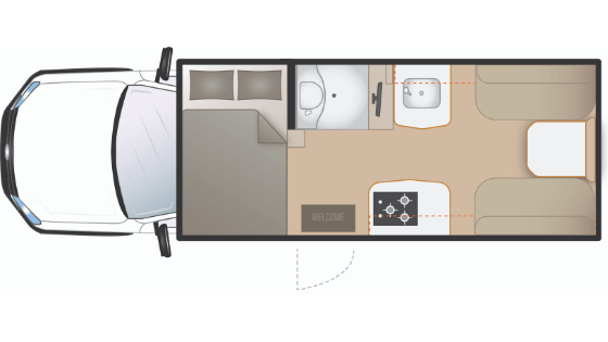 Sherwood R-Series Floor Plan - Rear Dinette