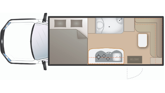 Sherwood S-Series Floor Plan - Queen Bed
