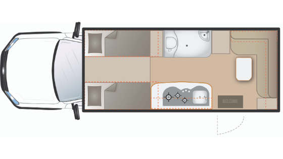 Sherwood S-Series Floor Plan - Single Beds