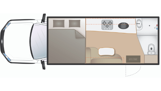 Sherwood T-Series Floor Plan - Queen Bed